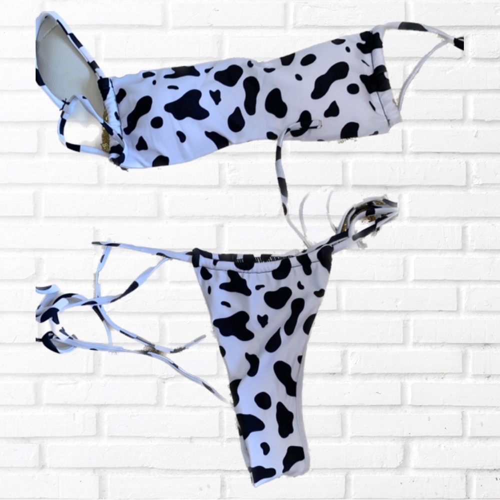 Womens cow print bikini